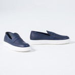 Darion Leather Sneakers // Navy Blue (Euro: 47)