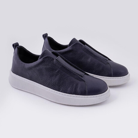 Harley Leather Sneakers // Navy Blue (Euro: 39)