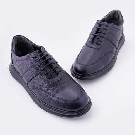 Jorge Leather Sneakers // Navy Blue (Euro: 39)