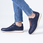 Zaire Leather Sneakers // Navy Blue (Euro: 44)