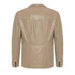 Oliver Leather Jacket // Beige (S)