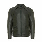 James Leather Jacket // Green (S)