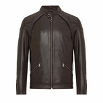 Isaac Leather Jacket // Brown (S)