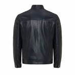 Keith Leather Jacket // Navy (XL)
