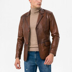 Keith Leather Jacket // Brown (M)