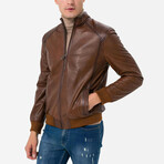 Leo Leather Jacket // Brown (S)