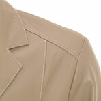 Oliver Leather Jacket // Beige (L)