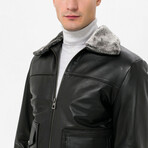 Luis Leather Jacket // Black (S)