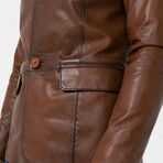 Keith Leather Jacket // Brown (M)