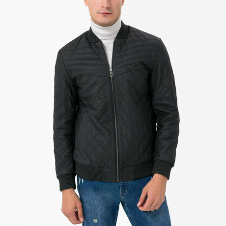 Gabriel Leather Jacket // Navy (S)