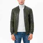 Ezra Leather Jacket // Green (S)