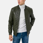 Ezra Leather Jacket // Green (S)