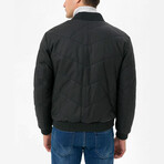 Israel Leather Jacket // Navy (S)
