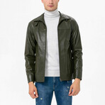 Thomas Leather Jacket // Green (S)