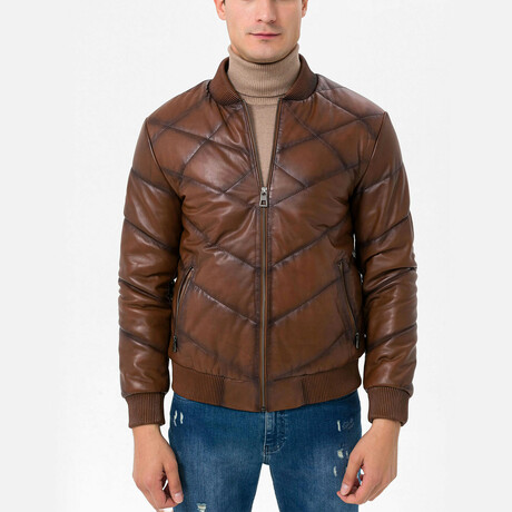 Marcus Leather Jacket // Brown (S)