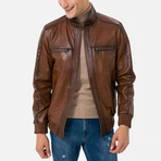 Nathaniel Leather Jacket // Brown (S)