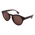 Burberry // Men's BE4359-399173 Round Sunglasses // Dark Havana + Dark Brown