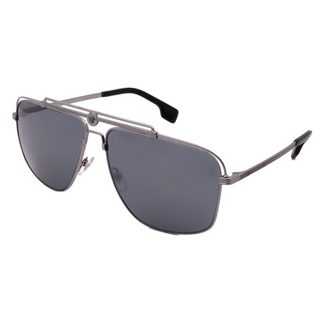 Versace // Men's VE2242-10016G Aviator Non-Polarized Sunglasses // Gunmetal + Light Gray