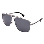 Versace // Men's VE2242-10016G Aviator Non-Polarized Sunglasses // Gunmetal + Light Gray Mirror
