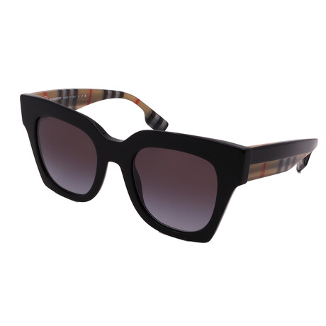 Burberry // Women's BE4364-39428G Square Sunglasses // Black + Gray Gradient