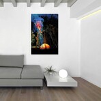 Electric Jellyfish Visits A Campground by David Loblaw (26"H x 18"W x 0.75"D)