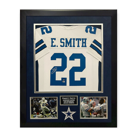 Emmitt Smith // Dallas Cowboys // Autographed Jersey + Framed