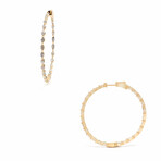 18K Yellow Gold Diamond Hoop Earrings II // New