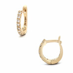 18K Yellow Gold Diamond Earrings II // New