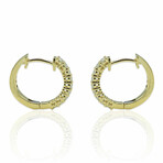 18K Yellow Gold Diamond Earrings // 2.9g // New