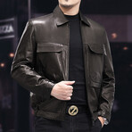 Leather Jacket // Black // Style 2 (XL)