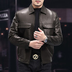 Leather Jacket // Black // Style 2 (2XL)