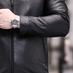 Racer Leather Jacket // Black (XL)
