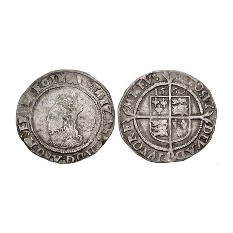 Queen Elizabeth I of England // Silver Sixpence Dated 1569