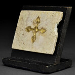 Byzantine Tile With Gilded Cross // 800-1200 AD