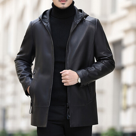 Dominic Leather Jacket // Black (M)
