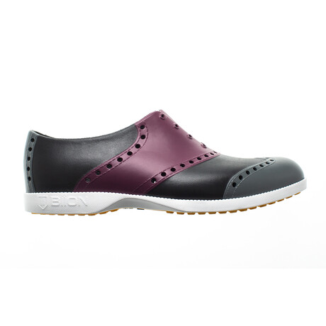 Biion Benny Shoes // Grey + Black + Burgundy (Men's US Size 3)