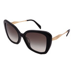Prada // Women's Aviator PR03YSF-1AB0A7 Non-Polarized Sunglasses // Black + Gray Gradient