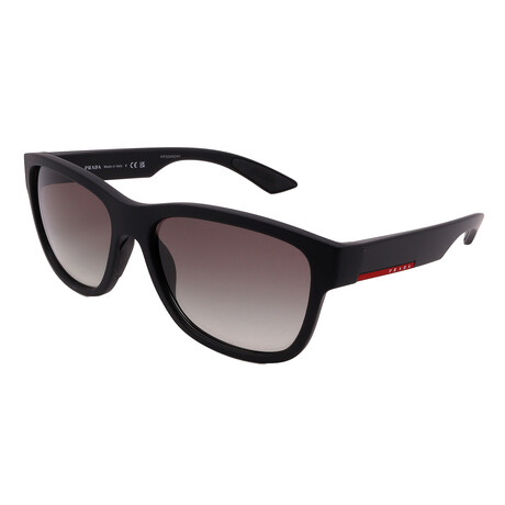 Prada Sport // Men's Square PS03QS DG00A7 Non-Polarized Sunglasses // Black + Gray Gradient