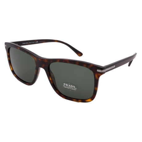 Prada // Men's Square PR18WS-2AU0B0 Non-Polarized Sunglasses // Tortoise + Green