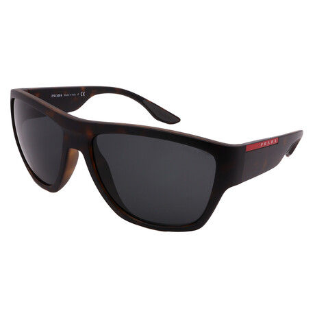 Prada Sport // Men's Square PS08VS 56406F Non-Polarized Sunglasses // Havana + Dark Gray