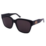 Balenciaga // Unisex BB0056S 001 Non-Polarized Sunglasses // Black + Black-Gray
