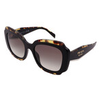 Prada // Women's Square PR16YS- 01M0A7 Non-Polarized Sunglasses // Black Havana + Dark Gray