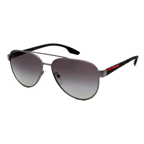 Mens PS54TS 5AV3M1 Sunglasses // Silver Grey + Grey Gradient