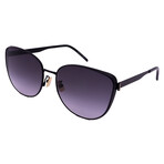 Saint Laurent // Women's SLM89 002 Non-Polarized Sunglasses // Black + Gray Gradient