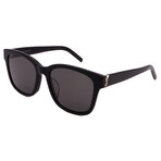 Saint Laurent // Unisex SLM68/F 003 Polarized Sunglasses // Black + Gray Polor