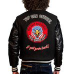 Top Gun® “Military Brothers” Varsity Jacket // Black (L)