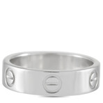 Cartier // LOVE Platinum Band Ring // Ring Size: 7.25 // Estate