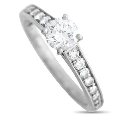 Cartier // Platinum + Diamond Engagement Ring // Ring Size: 5 // Estate