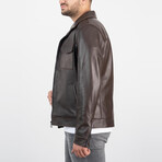 Burke Genuine Leather Jacket // Brown (XL)