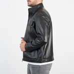 Evan Genuine Leather Jacket // Black (3XL)